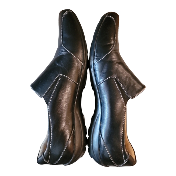 Naturalizer loafer 6.5 womens black leather flats 7/8" heel office casual comfy - Picture 4 of 7